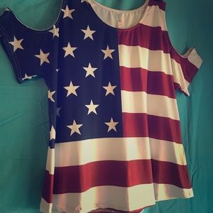 American Flag Shirt without Shoulders. 3 FOR $12